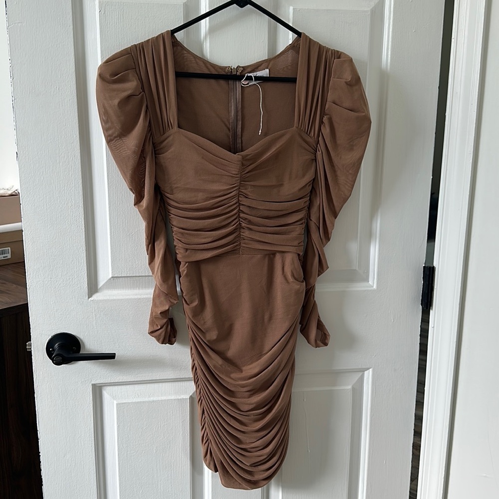 Oh Polly - Rouged Beige Dress